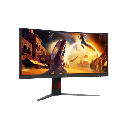 9. AOC G4 CU34G4ZCA Computermonitor 86,4 cm (34") 3440 x 1440 px Wide Quad HD Schwarz, Rot