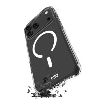 Puro Impact Clear D3O TPU+PC Hülle kompatibel mit MagSafe für iPhone 17 Pro Max - Transparent