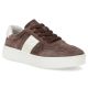 Damen-Sneaker aus Leder mit brauner Plateausohle, Modell Filippo DP7533
