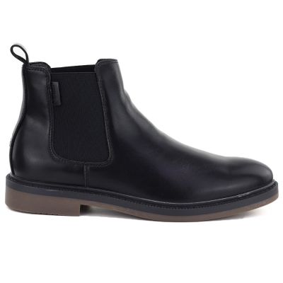 2. Herren-Chelsea-Boots aus Leder, ungefüttert, schwarz, Big Star UU174280