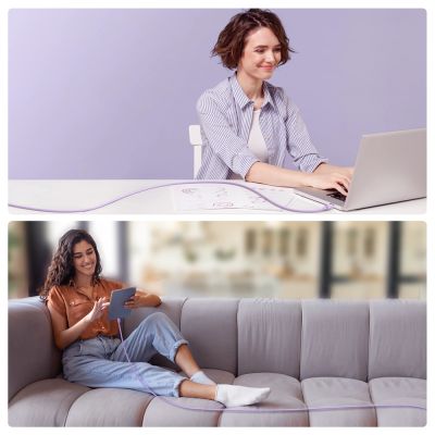 4. Joyroom Multi-Color Series A14 USB-C/ Lightning 20W Kabel 1,2 m – Lila