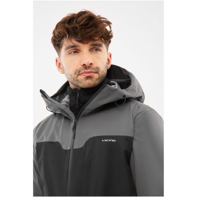 5. Herren-Hardshelljacke mit Primaloft-Fleecejacke VIKING Ravelo 3 in 1 Man schwarz-grau L