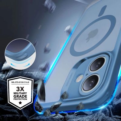 4. ESR Classic Pro Set Halolock MagSafe Hülle für iPhone 16 – blau