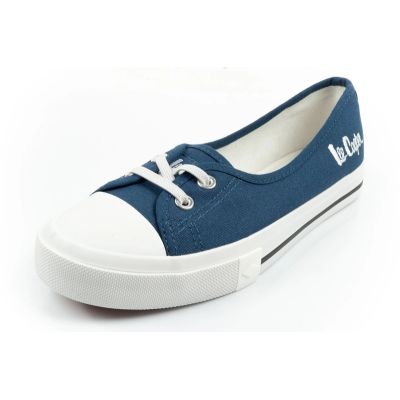 3. Lee Cooper Damenschuhe, sportliche blaue Slip-On-Ballerinas