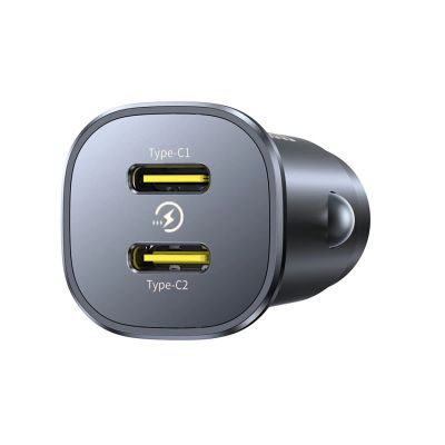 3. Baseus GoTrip 2 x USB-C 30W Autoladegerät - Schwarz