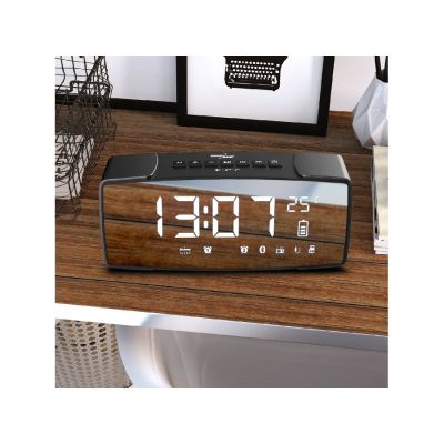 7. GREENBLUE BLUETOOTH 4.2 ALARMRADIO, FM, AUX-IN, 6W, TEMPERATUR, ALARM, UHR, 2200MAH AKKU GB200