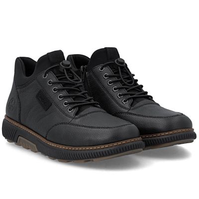 10. Herren-Lederstiefeletten, warm und bequem, schwarz, Rieker B3356-00