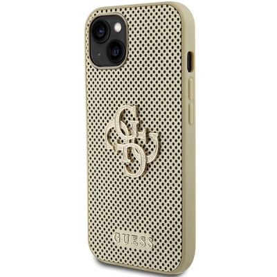 2. Guess Perforated 4G Glitter Hülle für iPhone 15 – Gold