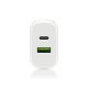 2. EVERACTIVE NETZLADEGERÄT MIT 1 X USB QUICK CHARGE 3.0 UND 1 X USB-C PD PPS 25 W, WEISS, SC-370Q