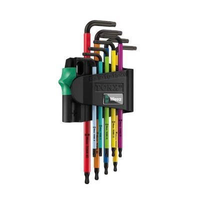 2. Satz TORX BO Multicolour-Schlüssel, BlackLaser, mit Magnetisierer, 967/9 TX BO Multicolour 1 WERA