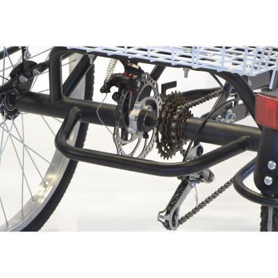 24. Dreirad, 24 Zoll, schwarz, Shimano 6-Gang