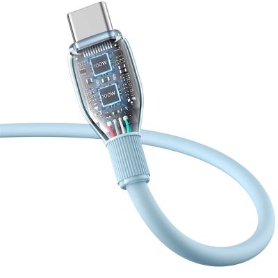 4. Baseus Pudding 100W USB-A - USB-C Kabel 2m - Blau