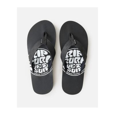 3. RIP CURL Ripper Bloom Zehentrenner-Strand-Flip-Flops Schwarz