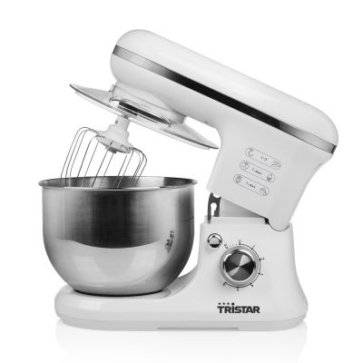 3. Tristar MX-4817 Küchenmaschine, 1200 W, 6 Geschwindigkeitsstufen, 5 l Fassungsvermögen, Weiß