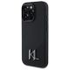 2. Karl Lagerfeld Silikon-Schutzhülle mit Shadow Metal Initialen und MagSafe-Design für iPhone 16 Pro – Schwarz