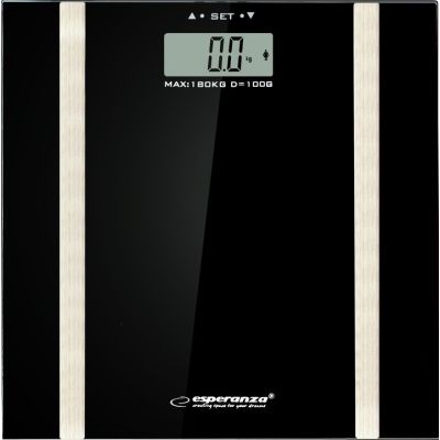 6. Esperanza SAMBA EBS018K Badezimmerwaage (schwarz)