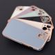 5. Lighting Color Hülle für Samsung Galaxy A73 5G Gold Frame Gel Cover Blau