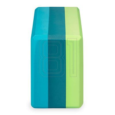 2. Gaiam Teal Tonal Tri 62207 Yogablock