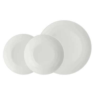 Set mit 12 Tellern von La Porcellana Bianca Essenziale