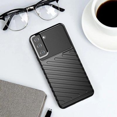 9. Thunder Case Flexibel Robuste Panzer Handyhülle TPU Schutzhülle für Samsung Galaxy S22+ (S22 Plus) blau