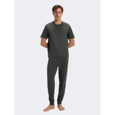 5. Boss Nachtwäsche Waffelpiqué Offen Grün (50535878-345)