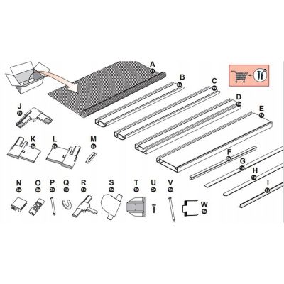 35. Aluminium-Tür-Moskitonetz 100 x 215 cm, Weiß, Basic Plus