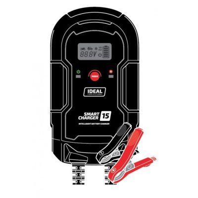 SMART CHARGE 15 LCD-Ladegerät, Ladespannung: 12/24 V IDEAL, Ladestrom: 8/15 A, Versorgungsspannung: 230 V, Batterietyp: AGM/GEL/MF/WEL