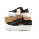 10. Lee Cooper Damen-Sneaker mit Plateausohle, schwarz mit Gold