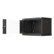 23. Wandmontierter Installationsschrank 19" 6U 540x350 schwarze Glastür LANBERG (Flat Pack)