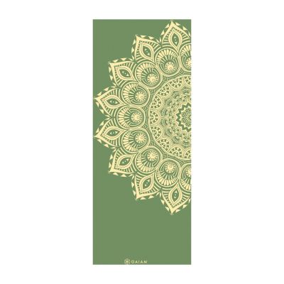 3. GAIAM YOGA MAT OLIVE HAZE MANDALA 6 MM 66825