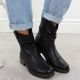 5. Gefaltete schwarze Damen-Lederstiefeletten Rieker Z6883-00