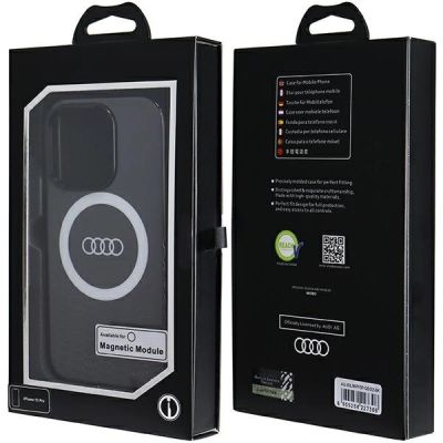 7. Audi IML Big Logo MagSafe Hülle für iPhone 15 Pro – Schwarz