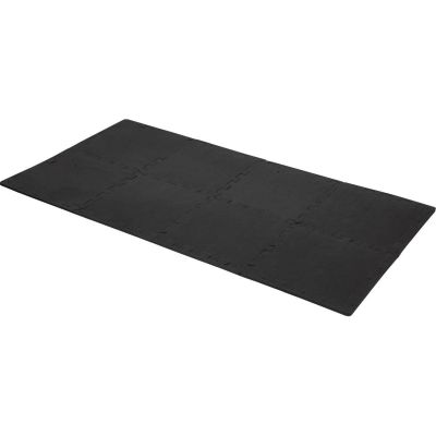 22. Puzzlematte für Fitnessgeräte, 8 Stück, 30 x 30 x 0,9 cm, Schwarz, Rein 2, Verbessern