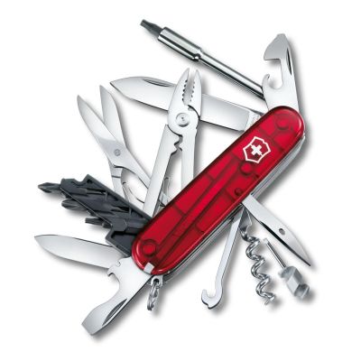 Victorinox V-1.77 25.T Taschenmesser Cyber Tool M, Rot Transparent