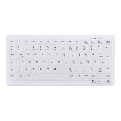 CHERRY AK-C4110 Medizinische Tastatur RF Wireless QWERTZ Deutsch Weiß