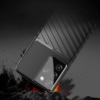 4. Thunder Case für Samsung Galaxy S23 Ultra Silikon Armor Case blau