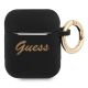 Guess GUA2SSSK AirPods Cover schwarz/schwarzes Silikon Vintage Script