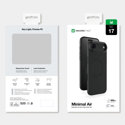 8. AmazingThing Minimal Air Case für iPhone 17 Air, kompatibel mit MagSafe, Schwarz