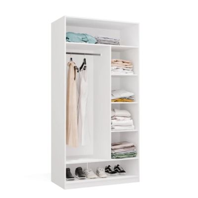3. Modularer Kleiderschrank OPENO SET 260/250 WEISS mit Schubladen, Kleiderstangen und Einlegeböden – groß, fürs Schlafzimmer