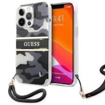 Guess GUHCP13XKCABBK iPhone 13 Pro Max 6,7" schwarz/schwarz Hardcase Camo Strap Collection