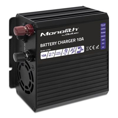 5. QOLTEC Ladegerät für Monolith LiFePO4-, AGM-, Gel- und SLA-Batterien | 10 A | 12 V