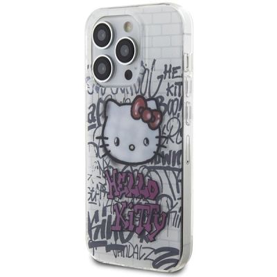 2. Hello Kitty IML Kitty On Bricks Graffiti Hülle für iPhone 14 Pro – weiß