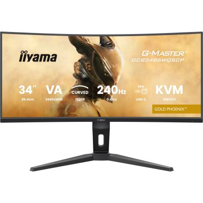 8. iiyama GCB3486WQSCP-B1 Monitor 34" VA 3440x1440 500cd/m2 0,4ms 2xHDMI 2xDP USB