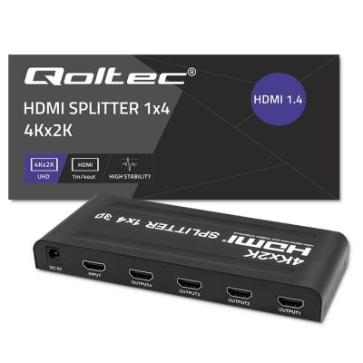 12. QOLTEC Splitter 4xHDMI 4Kx2K | 3,4 GB/s