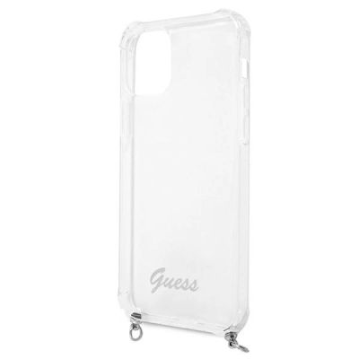 6. Guess GUHCP12MKC4GSSI iPhone 12/12 Pro 6.1" Transparente Hardcase 4G Silver Chain