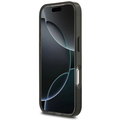 5. BMW M IML Metallknöpfe, dreifarbige Linien, MagSafe-Hülle für iPhone 17 Pro – Schwarz