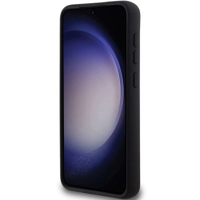 5. Karl Lagerfeld Silikon Choupette Metal Pin Hülle für Samsung Galaxy S24+ – Schwarz