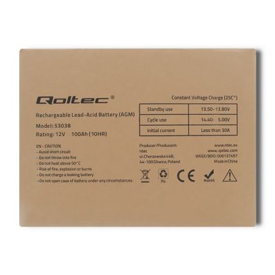 7. Qoltec 53038 wartungsfreie Batterie