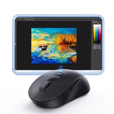 7. Baseus F02 Kabellose ergonomische Bluetooth-Maus – Schwarz