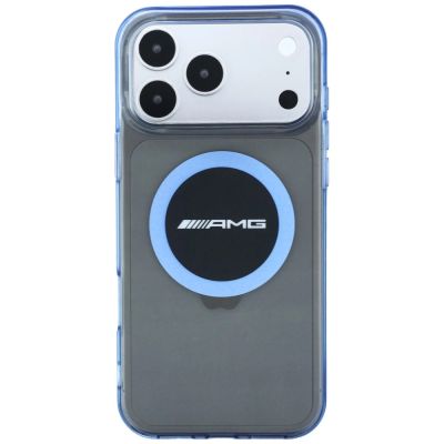 3. Mercedes AMG IML Transparent Bicolor Block MagSafe Hülle für iPhone 18 Pro Max / 17 Pro Max – Schwarz und Blau